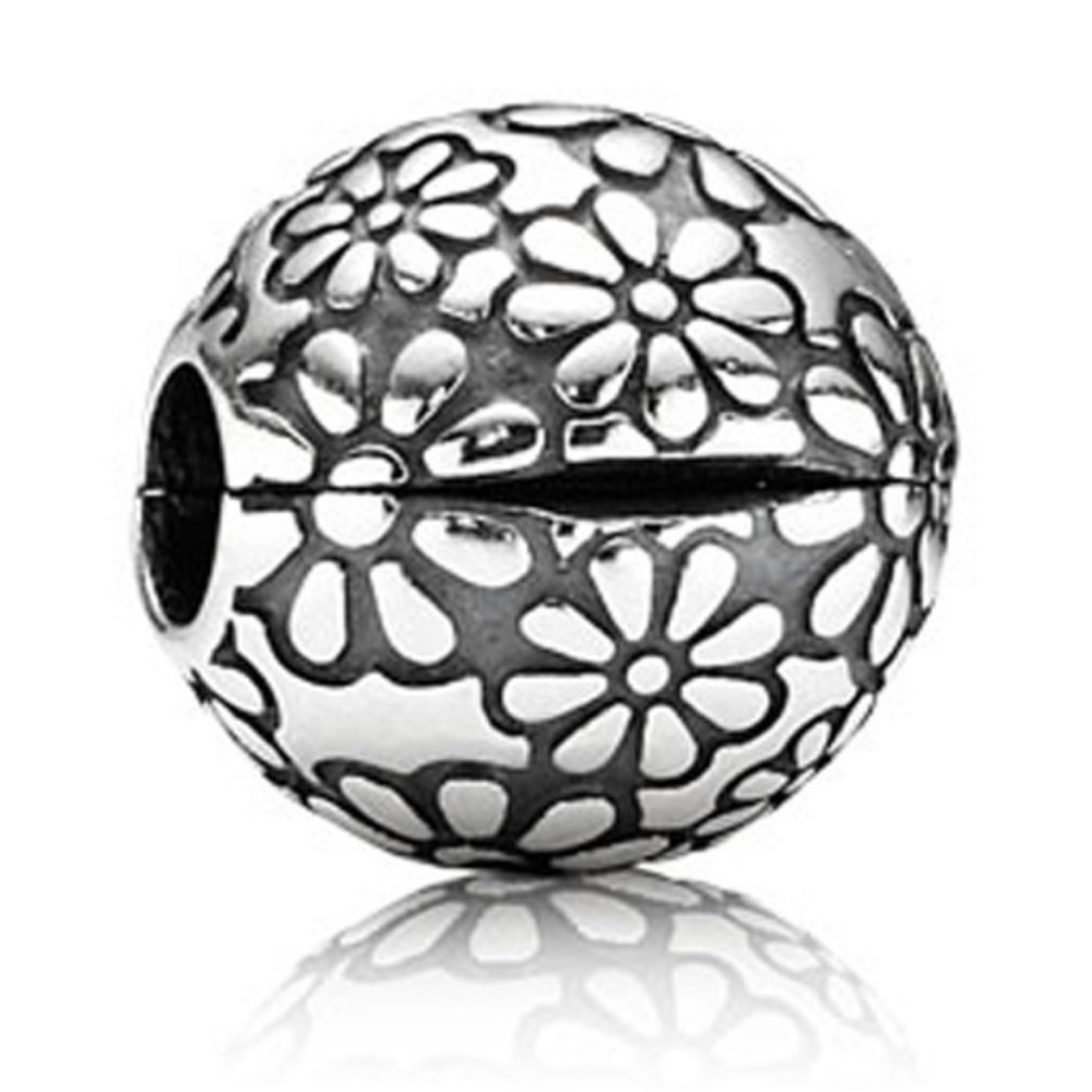 Authentic Pandora Retired Lazy Daisy S925 Sterling Silver Clip Charm